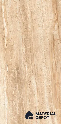 A close-up of aMarble Wall & Floor Tile TL 06386 Italy Beige 4 ft x 2 ft Vitrified Glossy Finish - 9 mm | Suitable for Living Room, Bedroom & Bathroom with a Glossy finish available at Material Depot in Bangalore