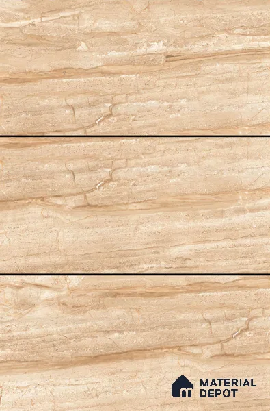 Marble Floor & Wall Tile TL 06386 Italy Beige 4 ft x 2 ft Glossy Finish Vitrified Tile - 9 mm | Suitable for Living Room, Bedroom & Bathroom