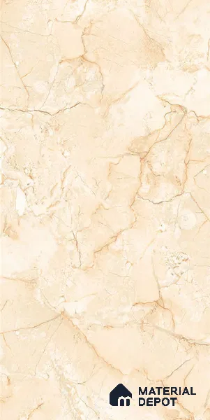 Marble Floor & Wall Tile TL 06383 Mezora Crema 4 ft x 2 ft Glossy Finish Vitrified Tile - 9 mm | Suitable for Living Room, Bedroom & Bathroom