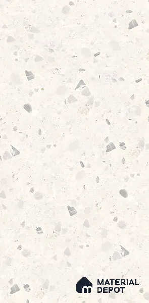 Terrazzo Floor & Wall Tile TL 06404 C Terazzo Bianco 4 ft x 2 ft Carving Matte Finish Vitrified Tile - 9 mm | Suitable for Living Room, Bedroom & Bathroom (Sample)