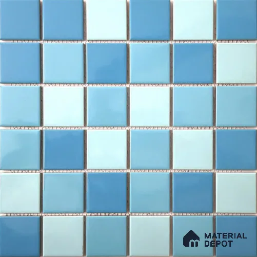 Mosaic Floor & Wall Tile TL 10614 C | 303 X 303 mm (Chip Size 73x73 mm) Glossy Finish Porcelain Tile - 6 mm | Suitable For Outdoor, Swimming Pool Area