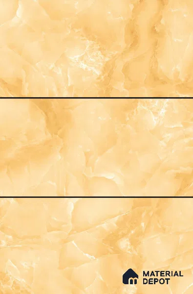Marble Floor & Wall Tile TL 06393 B Afyon Onyx Gold 4 ft x 2 ft High Gloss Finish Vitrified Tile - 9 mm | Suitable for Living Room, Bedroom & Bathroom