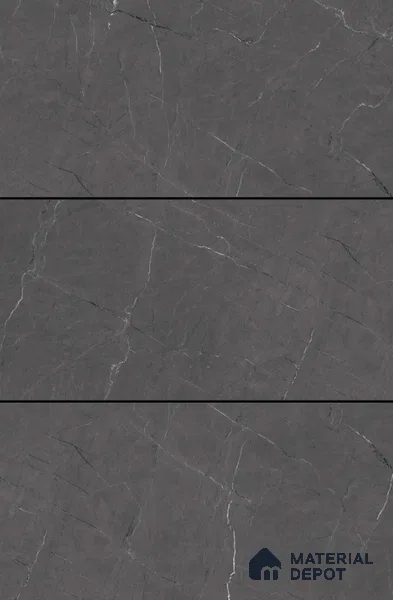 Marble Floor & Wall Tile TL 06407 B Quarry Nero 4 ft x 2 ft Carving Matte Finish Vitrified Tile - 9 mm | Suitable for Living Room, Bedroom & Bathroom
