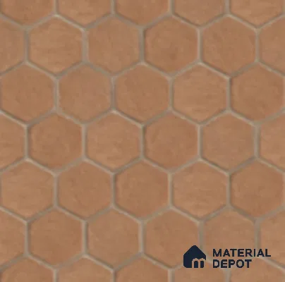 Brown Hexagonal Floor Tile TL 07588 B Hexa Cotto 16 x 16 inch Vitrified Anti Skid Matte Finish Tile - 12 mm | Suitable for Parking, Outdoor, Balcony & Terrace (Sample)