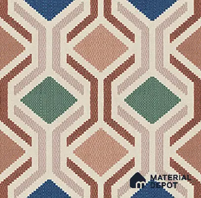 Moroccan Floor Tile TL 12347 PS 355 1 ft x 1 ft Matte Finish Ceramic Tile - 9 mm