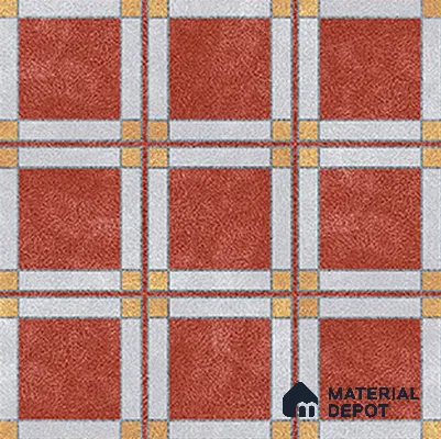 Moroccan Floor Tile TL 12350 B PS 358 Terra 1 ft x 1 ft Matte Finish Ceramic Tile - 9 mm | Suitable For Bathroom, Balcony, Kitchen