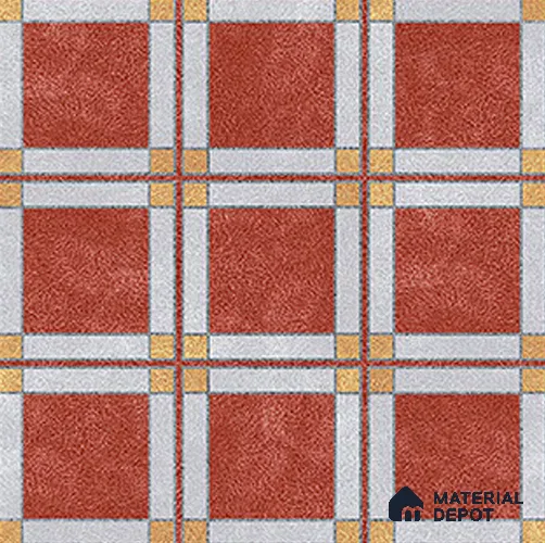 Moroccan Floor Tile TL 12350 B PS 358 Terra 1 ft x 1 ft Matte Finish Ceramic Tile - 9 mm | Suitable For Bathroom, Balcony, Kitchen