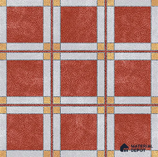 Moroccan Floor Tile TL 12350 B PS 358 Terra 1 ft x 1 ft Matte Finish Ceramic Tile - 9 mm | Suitable For Bathroom, Balcony, Kitchen