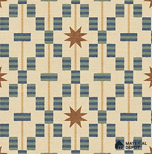 Moroccan Floor Tile TL 12355 PS 363 1 ft x 1 ft Matte Finish Ceramic Tile - 9 mm | Suitable For Bathroom, Balcony, Kitchen