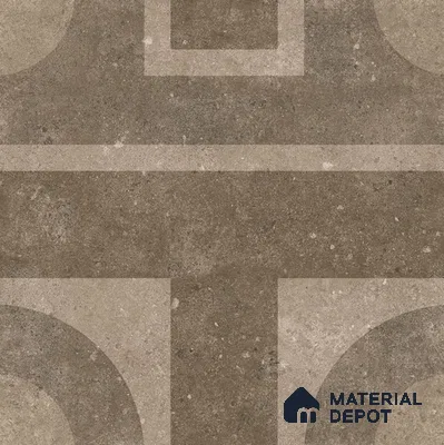 Geometric Floor Tile TL 12336 B Qube Rust 16 inc x 16 inc Matte Finish Vitrified Tile - 12 mm