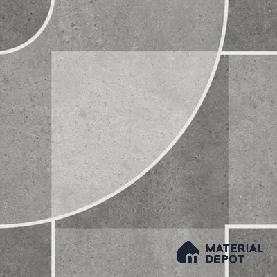 Geometric Floor Tile TL 12337 Portal Charcoal 16 inc x 16 inc Matte Finish Vitrified Tile - 12 mm
