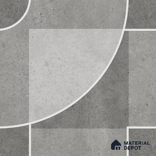 Geometric Floor Tile TL 12337 Portal Charcoal 16 inc x 16 inc Matte Finish Vitrified Tile - 12 mm