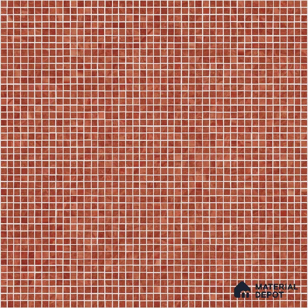 Mosaic Look Floor & Wall Tile TL 10970 B Mosaic Red 2 ft x 2 ft Vitrified Punch Matte Finish - 9 mm | Suitable for Parking, Outdoor, Balcony & Terrace