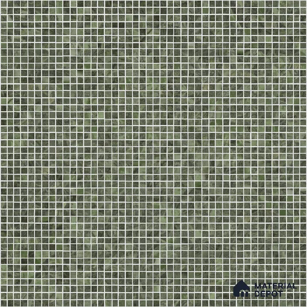Mosaic Look Floor & Wall Tile TL 10970 Mosaic Green 2 ft x 2 ft Vitrified Punch Matte Finish - 9 mm | Suitable for Parking, Outdoor, Balcony & Terrace
