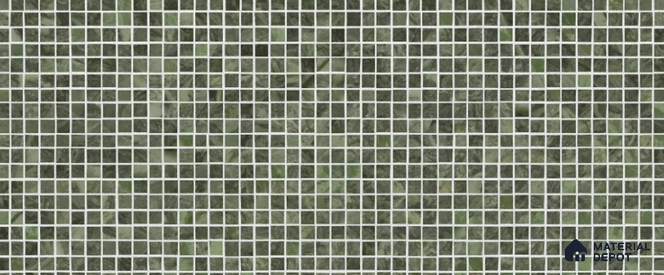 Mosaic Look Floor & Wall Tile TL 10970 D Mosaic Green 4 ft x 2 ft Vitrified Punch Matte Finish - 9 mm | Suitable for Parking, Outdoor, Balcony & Terrace