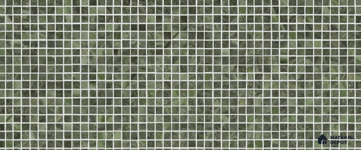 Mosaic Look Floor & Wall Tile TL 10970 D Mosaic Green 4 ft x 2 ft Vitrified Punch Matte Finish - 9 mm | Suitable for Parking, Outdoor, Balcony & Terrace