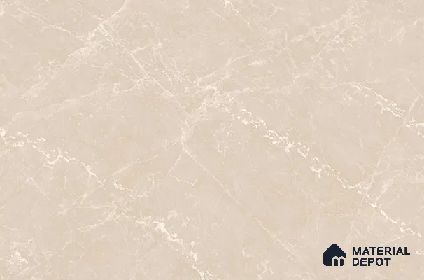 Marble Floor & Wall Tile TL 12914 Tunisia Beige 6 ft x 4 ft Velvet Finish Vitrified Tile - 9 mm | 3 Random Design | Suitable For Living Room, Bedroom & Dining