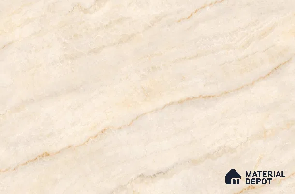 Marble Floor & Wall Tile TL 12913 Opel Onyx Beige 6 ft x 4 ft Velvet Finish Vitrified Tile - 9 mm | 3 Random Design | Suitable For Living Room, Bedroom & Dining