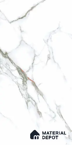 Marble Floor & Wall Tile TL 06392 Alexa Statuario Green 4 ft x 2 ft Glossy Finish Vitrified Tile - 9 mm | Suitable for Living Room, Bedroom & Bathroom