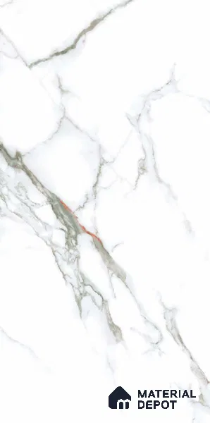 Marble Floor & Wall Tile TL 06392 Alexa Statuario Green 4 ft x 2 ft Glossy Finish Vitrified Tile - 9 mm | Suitable for Living Room, Bedroom & Bathroom