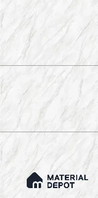 Marble Floor & Wall Large Format Tile TL 06414 jasper White 6 ft x 4 ft Glossy Finish Vitrified Tile - 9 mm | Suitable for Living Room, Bedroom & Bathroom | Adhesive and Spacers Must be Used During Installation
