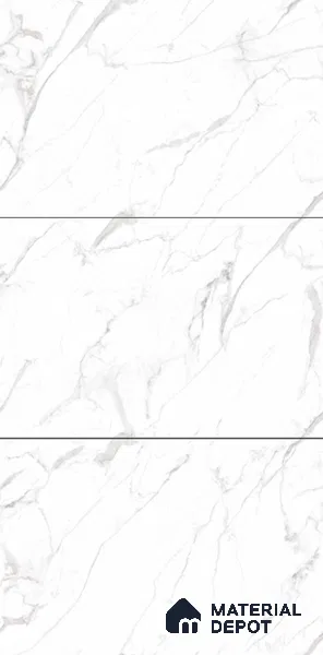 Marble Floor & Wall Large Format Tile TL 06419 Calactta Borghini Satuario 6 ft x 4 ft Satin Finish Vitrified Tile - 9 mm | Suitable for Living Room, Bedroom & Bathroom | Adhesive and Spacers Must be Used During Installation