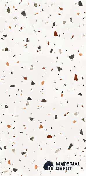 Terrazzo Floor & Wall Tile TL 06405 Aden Terrra 4 ft x 2 ft Carving Matte Finish Vitrified Tile - 9 mm | Suitable for Living Room, Bedroom & Bathroom (Sample)