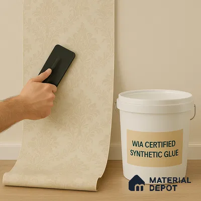Standard Wallpaper installation - Wall MOQ - 2 rolls (approx. 115 Sq. Ft) - 1-Year Workmanship Warranty (Oil Primer Mandatory)