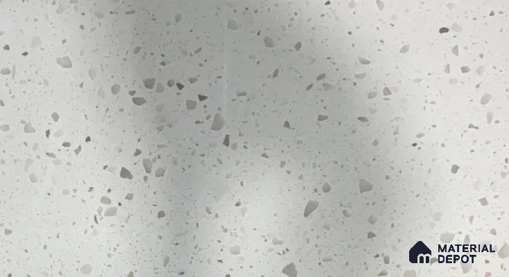 Belina Quartz QR 00168 Pebble Mist Value Series 10.66 ft x 5.41 ft Quartz - 20 mm | 5 Years Warranty | Suitable for Kitchen, Restaurant, Counter Tops, Dining, Reception, office