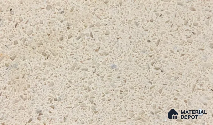 Belina Quartz QR 00162 Sienna Terrazzo Value Series 10.5 ft x 5.25 ft Quartz - 20 mm | 5 Years Warranty | Suitable for Kitchen, Restaurant, Counter Tops, Dining, Reception, office