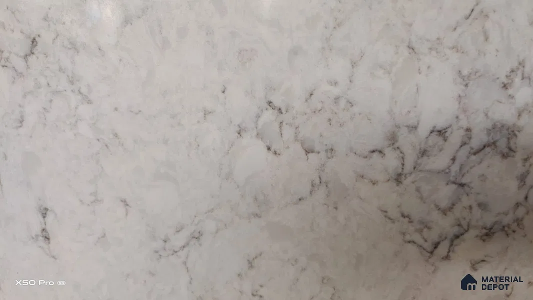 Belina Quartz QR 00174 Sahara Vein Value Series 10.5 ft x 5.25 ft Quartz - 20 mm | 5 Years Warranty | Suitable for Kitchen, Restaurant, Counter Tops, Dining, Reception, office