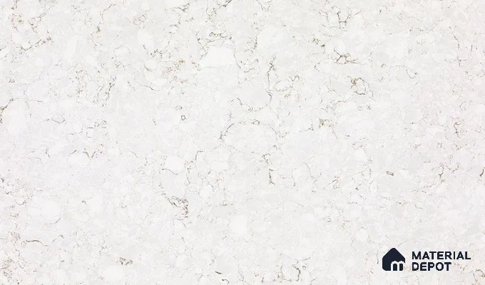 Belina Quartz QR 00171 Ivory Cascade Value Series 10.5 ft x 5.25 ft Quartz - 20 mm | 5 Years Warranty | Suitable for Kitchen, Restaurant, Counter Tops, Dining, Reception, office