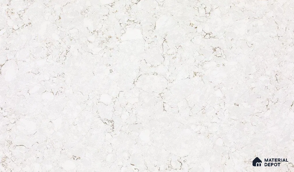 Belina Quartz QR 00171 Ivory Cascade Value Series 10.5 ft x 5.25 ft Quartz - 20 mm | 5 Years Warranty | Suitable for Kitchen, Restaurant, Counter Tops, Dining, Reception, office