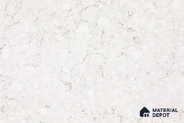 Belina Quartz QR 00171 Ivory Cascade Value Series 10.5 ft x 5.25 ft Quartz - 20 mm | 5 Years Warranty | Suitable for Kitchen, Restaurant, Counter Tops, Dining, Reception, office