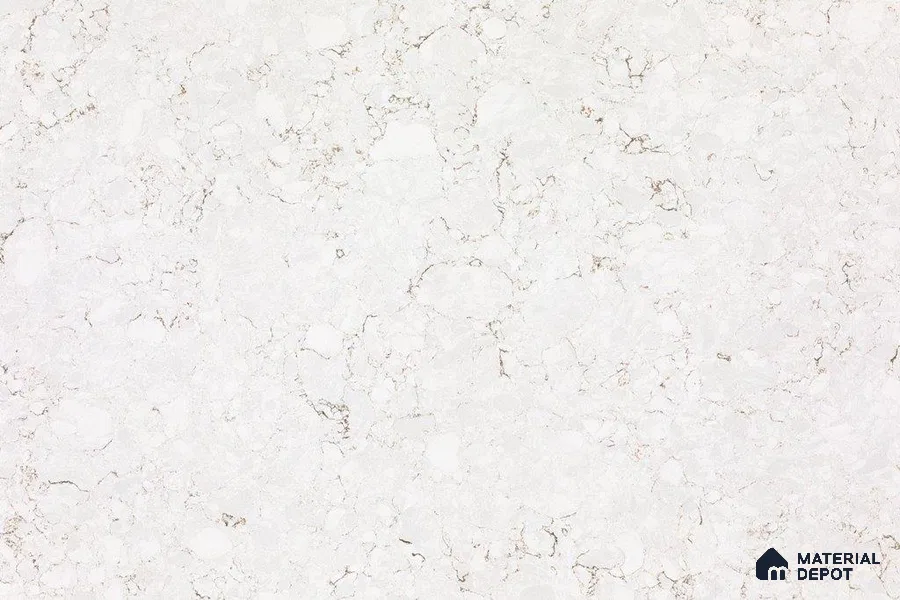 Belina Quartz QR 00171 Ivory Cascade Value Series 10.5 ft x 5.25 ft Quartz - 20 mm | 5 Years Warranty | Suitable for Kitchen, Restaurant, Counter Tops, Dining, Reception, office