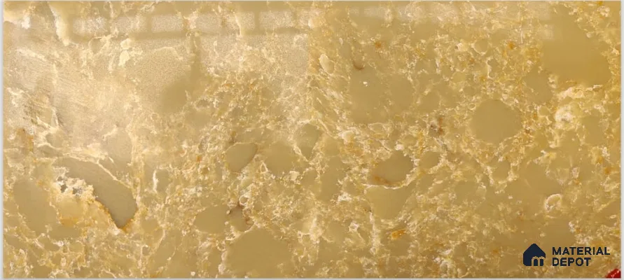 Belina Quartz QR 00196 Golden Sienna Value Series 10.56 ft x 5.31 ft Quartz - 20 mm | 5 Years Warranty | Suitable for Kitchen, Restaurant, Counter Tops, Dining, Reception, office