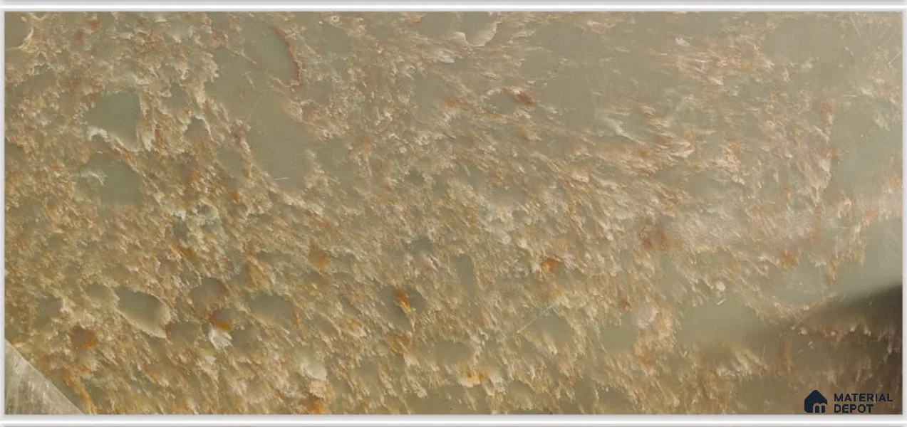 Belina Quartz QR 00197 B Verdant Ember Value Series 10.56 ft x 5.31 ft Quartz - 20 mm | 5 Years Warranty | Suitable for Kitchen, Restaurant, Counter Tops, Dining, Reception, office