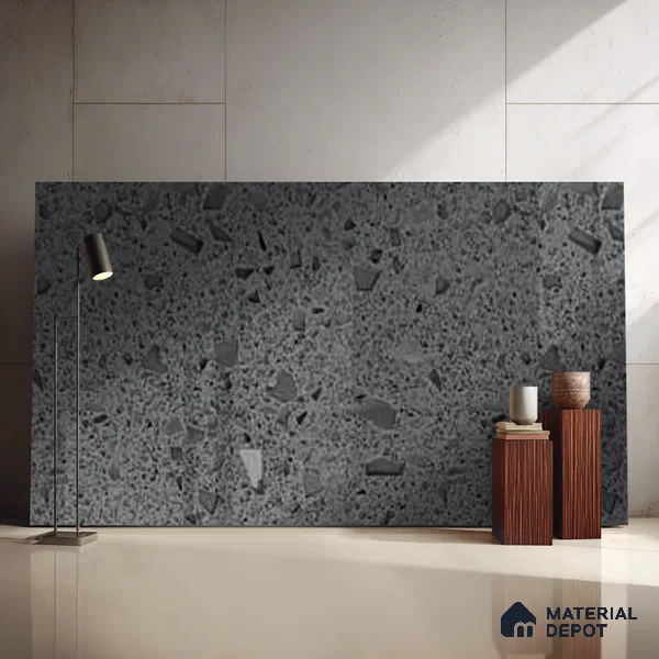 Belina Quartz QR 00163 Granite Mist Value Series 10.66 ft x 5.31 ft Quartz - 20 mm | 5 Years Warranty | Suitable for Kitchen, Restaurant, Counter Tops, Dining, Reception, office