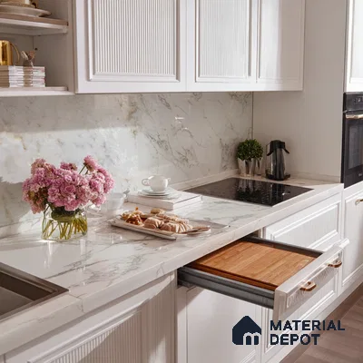 Belina Quartz QR 00300 Majestic Onyx Helsinki Series 10.5 ft x 5.35 ft Quartz - 20 mm | 10 Years and Replacement Warranty | Suitable for Kitchen, Restaurant, Counter Tops, Dining, Reception, office