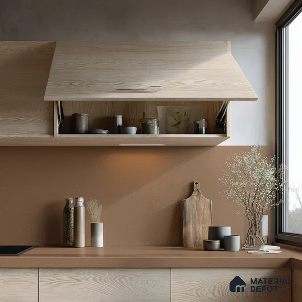 Belina Quartz QR 00303 Cosmo Cream Helsinki Series 10.5 ft x 5.35 ft Quartz - 20 mm | 10 Years and Replacement Warranty | Suitable for Kitchen, Restaurant, Counter Tops, Dining, Reception, office