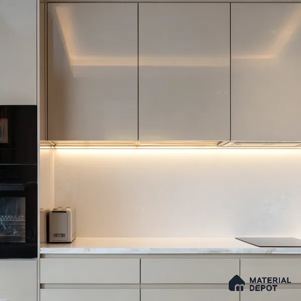 Belina Quartz QR 00199 Frosted Whisper Helsinki Series 11.5 ft x 6.5 ft Quartz - 20 mm | 10 Years of Replacement Warranty | Suitable for Kitchen, Restaurant, Counter Tops, Dining, Reception, office
