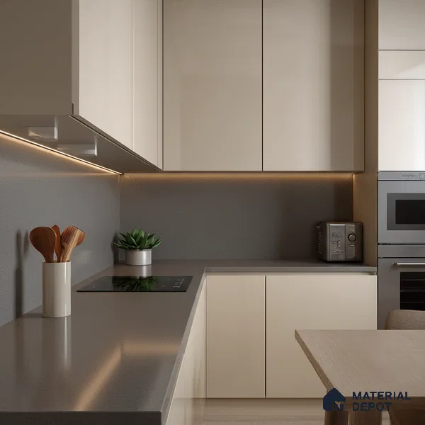 Belina Quartz QR 00205 Graphite Mist Helsinki Series 11.5 ft x 6.5 ft Quartz - 20 mm | 10 Years of Replacement Warranty | Suitable for Kitchen, Restaurant, Counter Tops, Dining, Reception, office