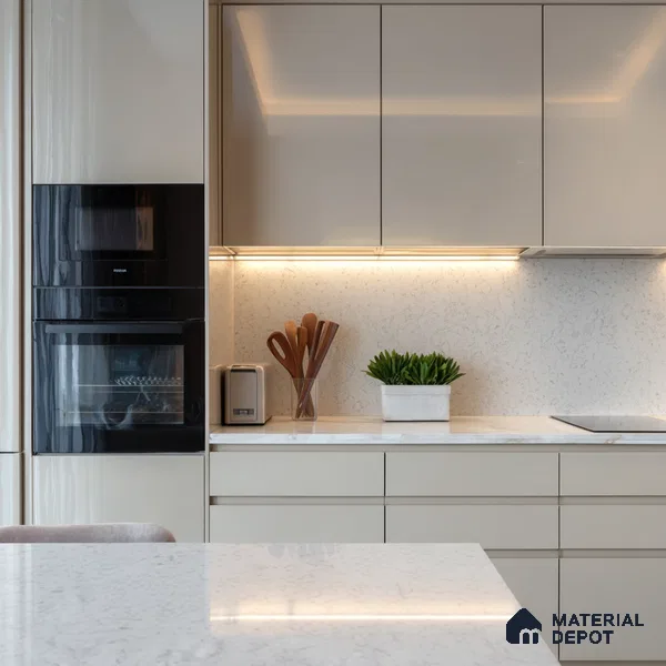 Belina Quartz QR 00071 Frosted Cascade Viola Series 10.75 ft x 5.42 ft Quartz - 20 mm | 7 Years Warranty | Suitable for Kitchen, Restaurant, Counter Tops, Dining, Reception, office