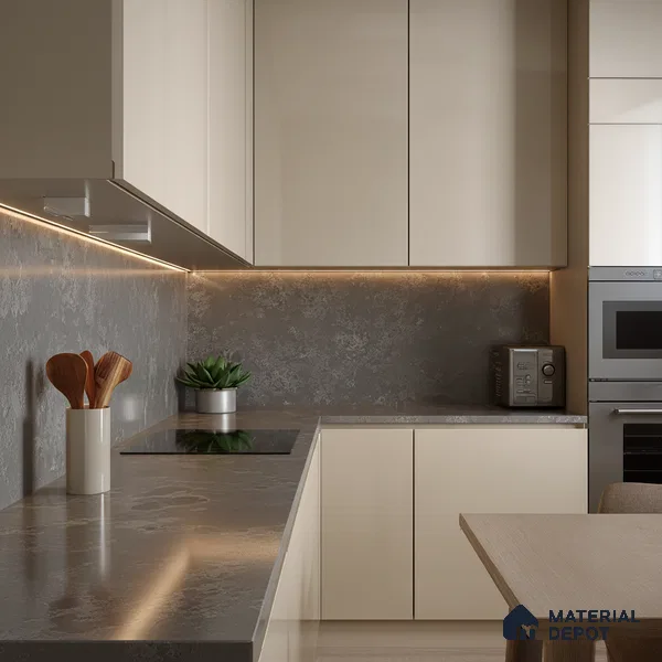 Belina Quartz QR 00001 C Urbane Viola Series 10.75 ft x 2.71 ft Quartz - 20 mm | 7 Years Warranty | Suitable for Kitchen, Restaurant, Counter Tops, Dining, Reception, office