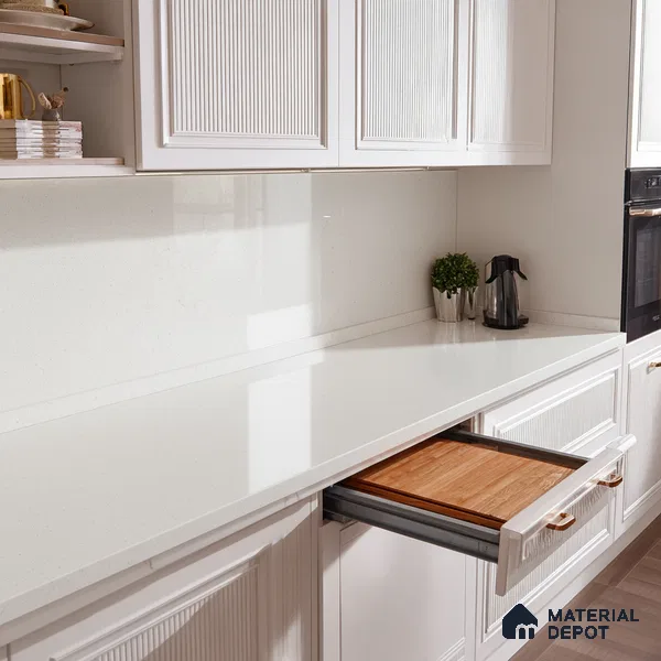 Belina Quartz QR 00087 Frosted Crystal Viola Series 10.75 ft x 5.42 ft Quartz - 20 mm | 7 Years Warranty | Suitable for Kitchen, Restaurant, Counter Tops, Dining, Reception, office
