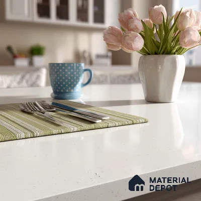 Belina Quartz QR 00087 Frosted Crystal Viola Series 10.75 ft x 5.42 ft Quartz - 20 mm | 7 Years Warranty | Suitable for Kitchen, Restaurant, Counter Tops, Dining, Reception, office