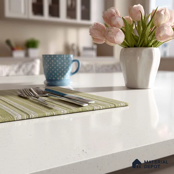 Belina Quartz QR 00087 Frosted Crystal Viola Series 10.75 ft x 5.42 ft Quartz - 20 mm | 7 Years Warranty | Suitable for Kitchen, Restaurant, Counter Tops, Dining, Reception, office