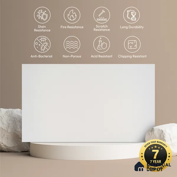 Belina Quartz QR 00088 Frosted Viola Series 10.75 ft x 5.42 ft Quartz - 20 mm | 7 Years Warranty | Suitable for Kitchen, Restaurant, Counter Tops, Dining, Reception, office
