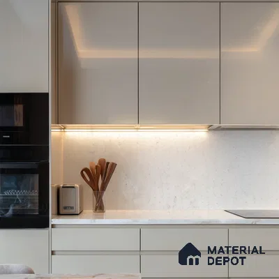 Belina Quartz QR 00067 Frosted Lattice Regalia Series 11.42 ft x 6.58 ft Quartz - 20 mm | 10 Years Warranty | Suitable for Kitchen, Restaurant, Counter Tops, Dining, Reception, office