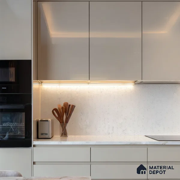 Belina Quartz QR 00067 Frosted Lattice Regalia Series 11.42 ft x 6.58 ft Quartz - 20 mm | 10 Years Warranty | Suitable for Kitchen, Restaurant, Counter Tops, Dining, Reception, office